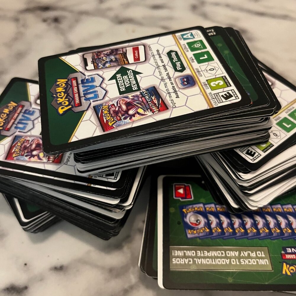 Pokemon Live Online Code Cards100